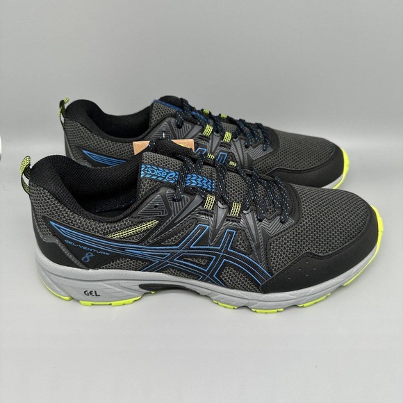 Asics Gel Venture 8 Running Shoes 1011A824 003 Black Directoire Blue Men Sz 11.5 - Picture 1 of 10